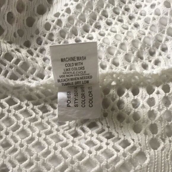 SPIAGGIA DOLCE Lace Crochet Coverup Tunic Dress Strappy Womens Large - Picture 7 of 8